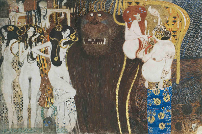 pintura Friso De Beethoven, Panel Izquierdo - Gustav Klimt