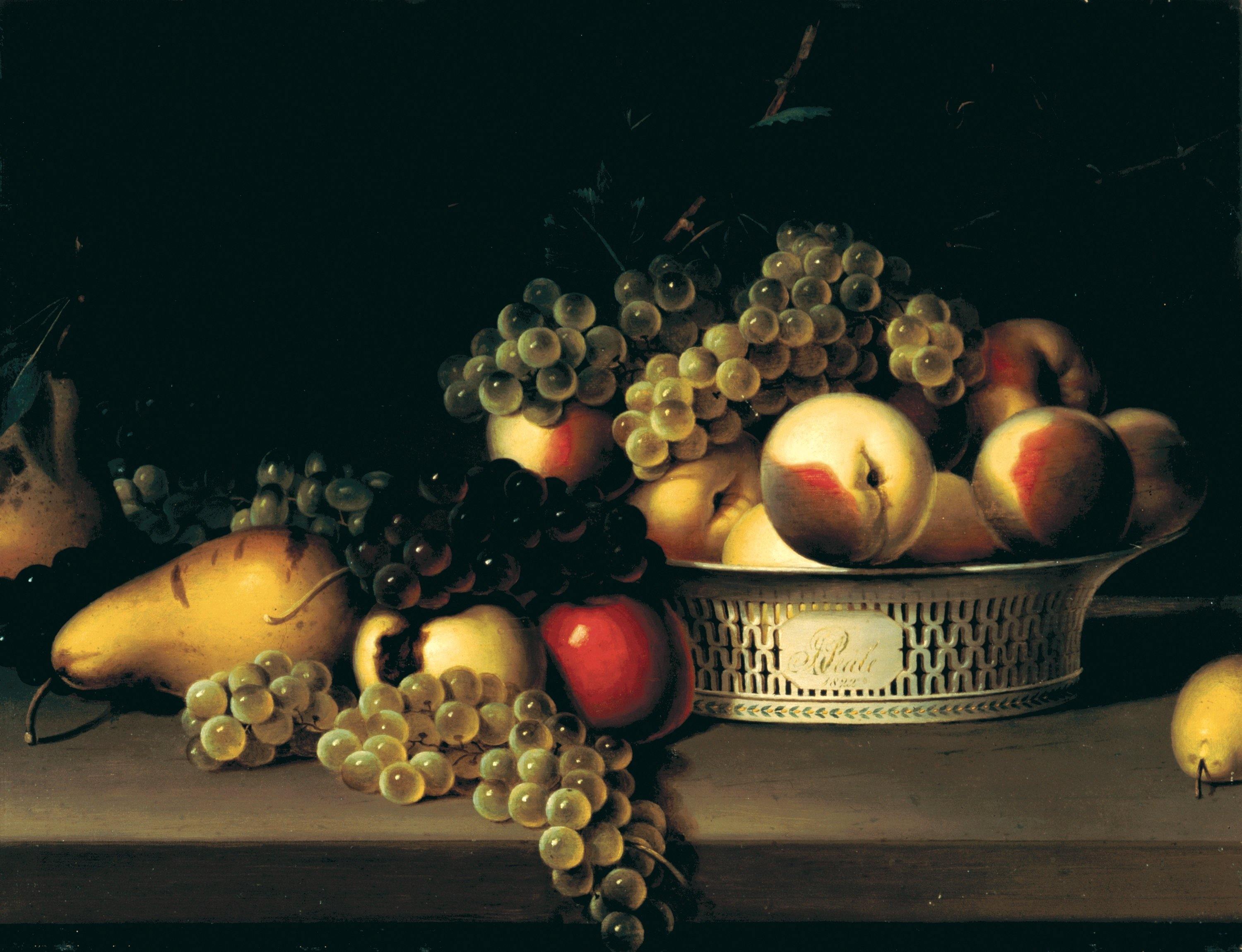 pintura Fruta En Una Canasta De Exportación China - James Peale