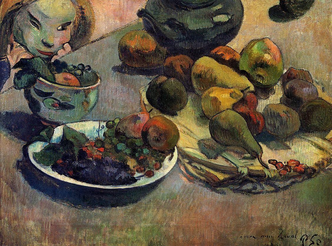 pintura Fruta - Paul Gauguin
