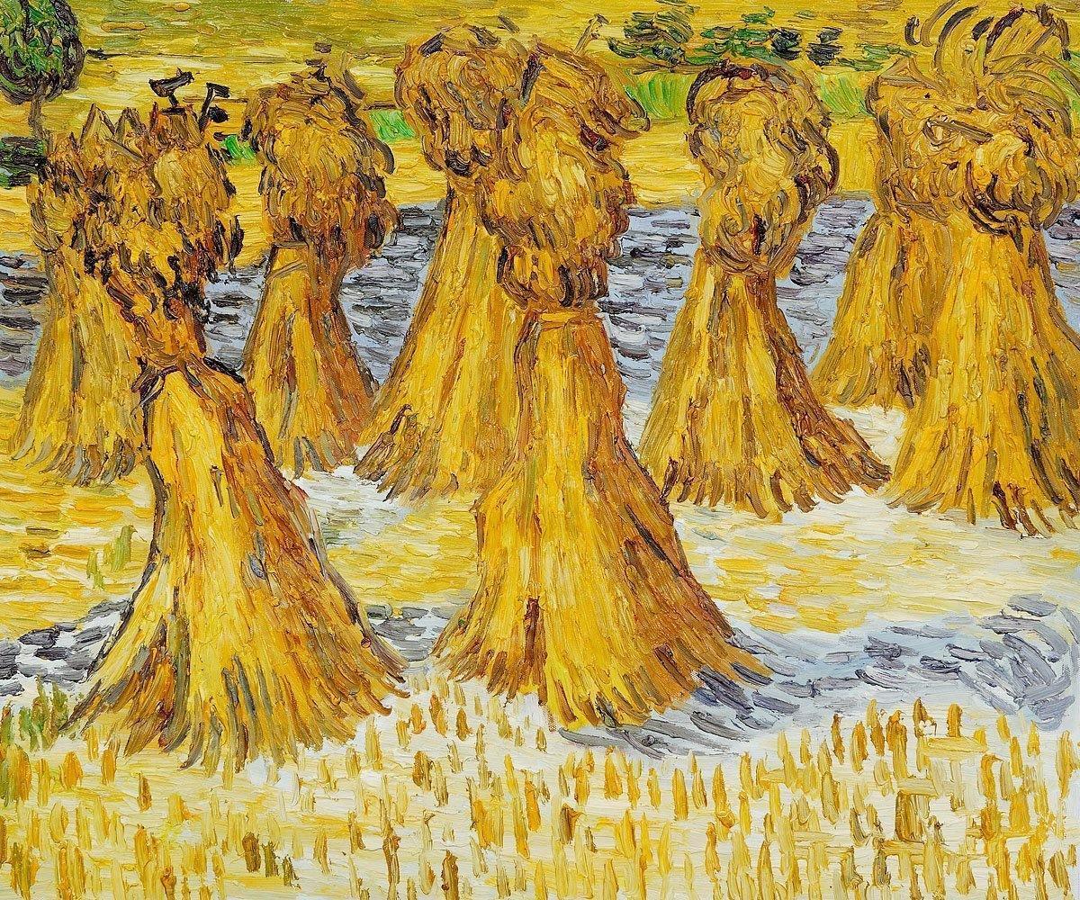 pintura Gavillas De Trigo - Vincent Van Gogh
