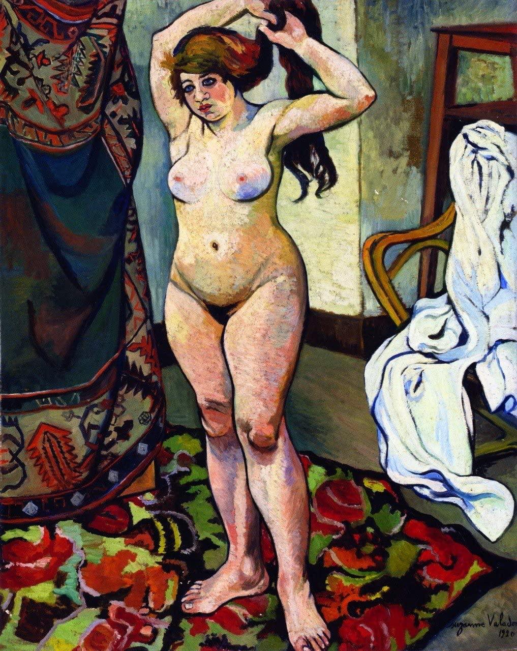 pintura Gilbert, Desnuda Arreglando Su Cabello - Suzanne Valadon