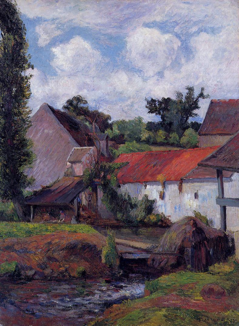 pintura Granja En Osny - Paul Gauguin