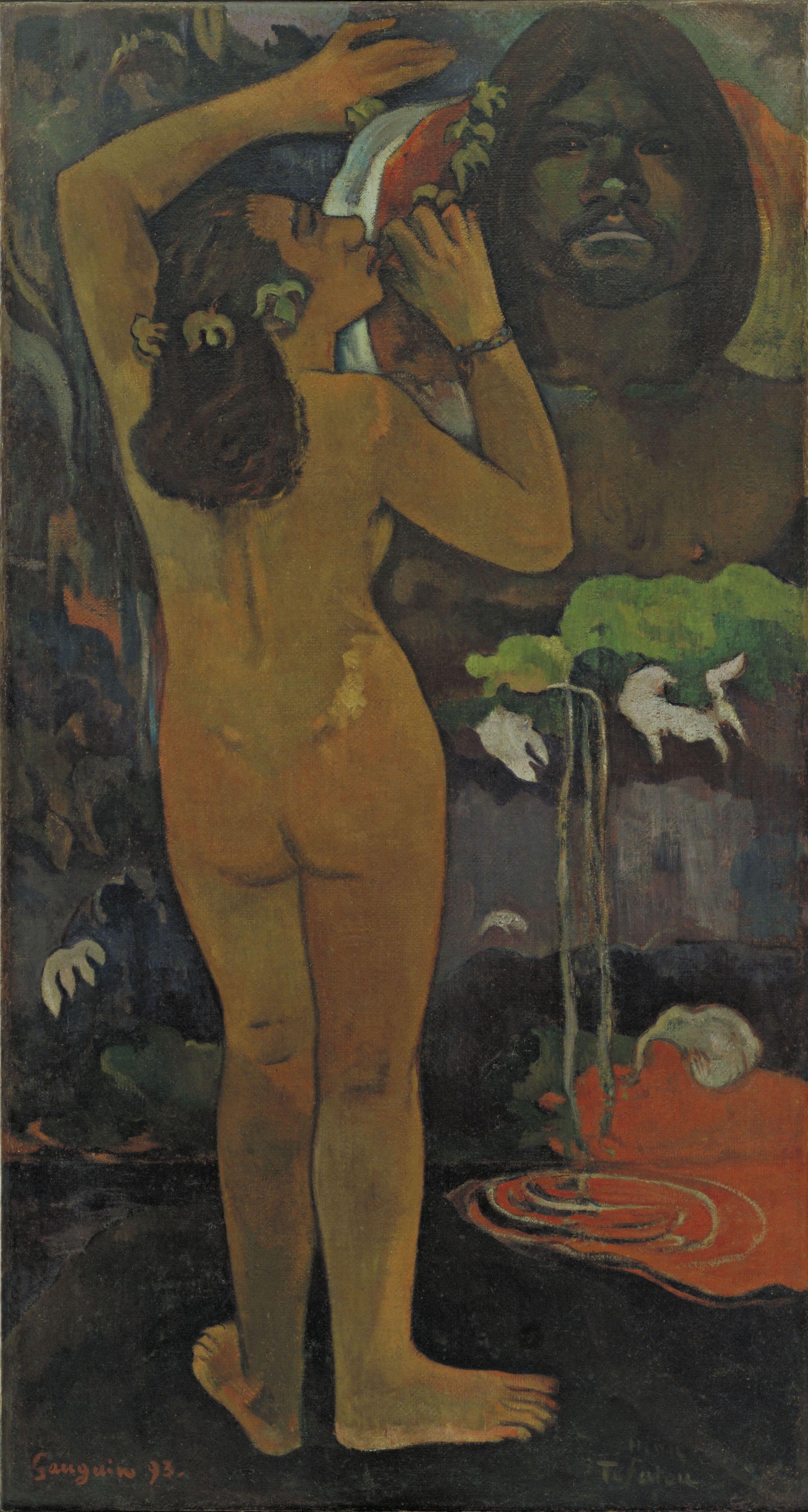 pintura Hina Tefatou - Paul Gauguin