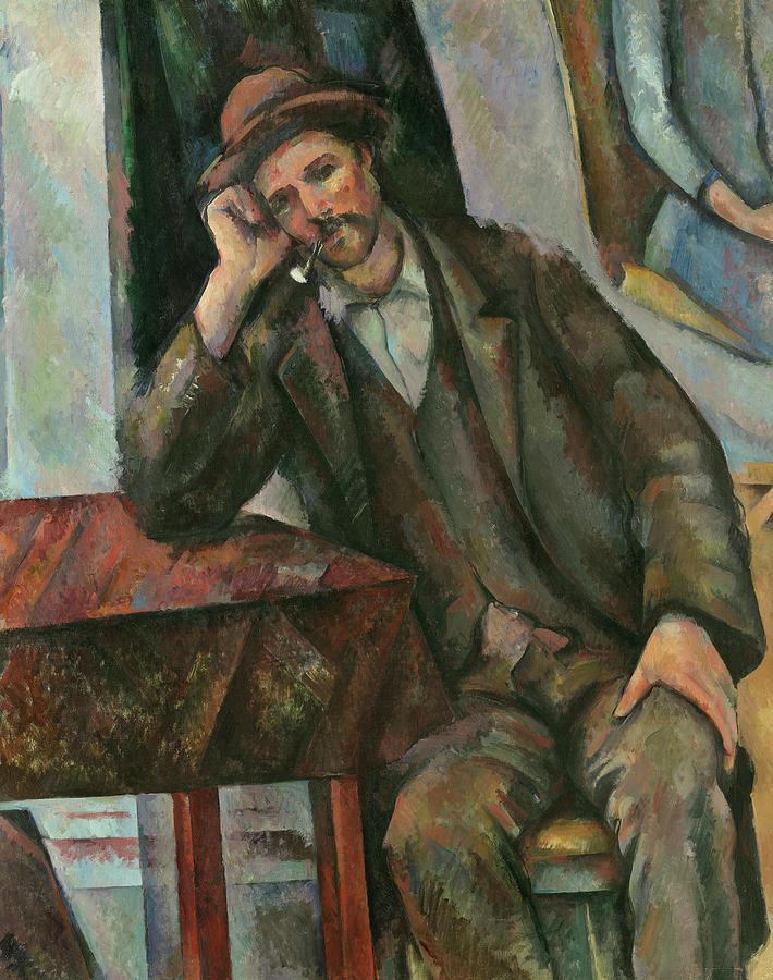 pintura Hombre Fumando Una Pipa - Paul Cezanne