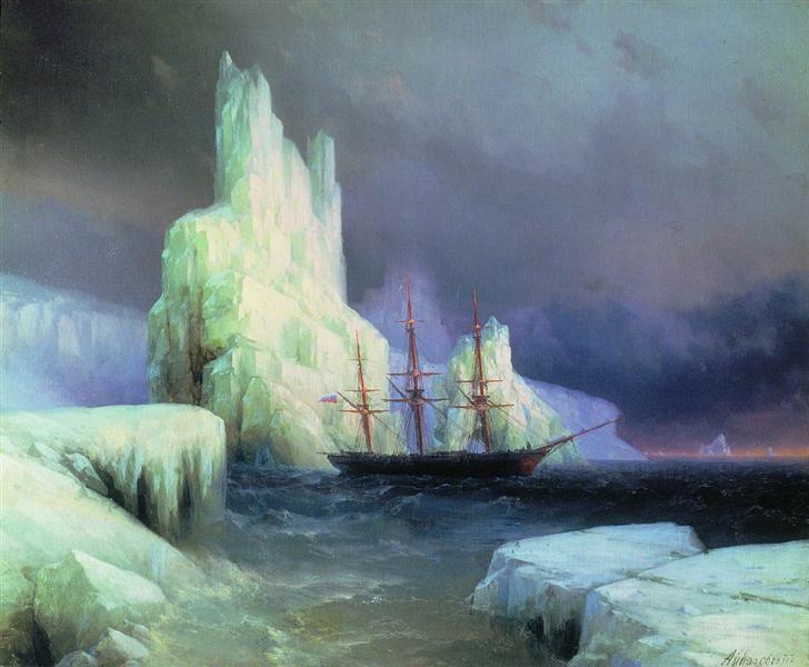 pintura Icebergs En El Atlántico - Ivan Aivazovsky