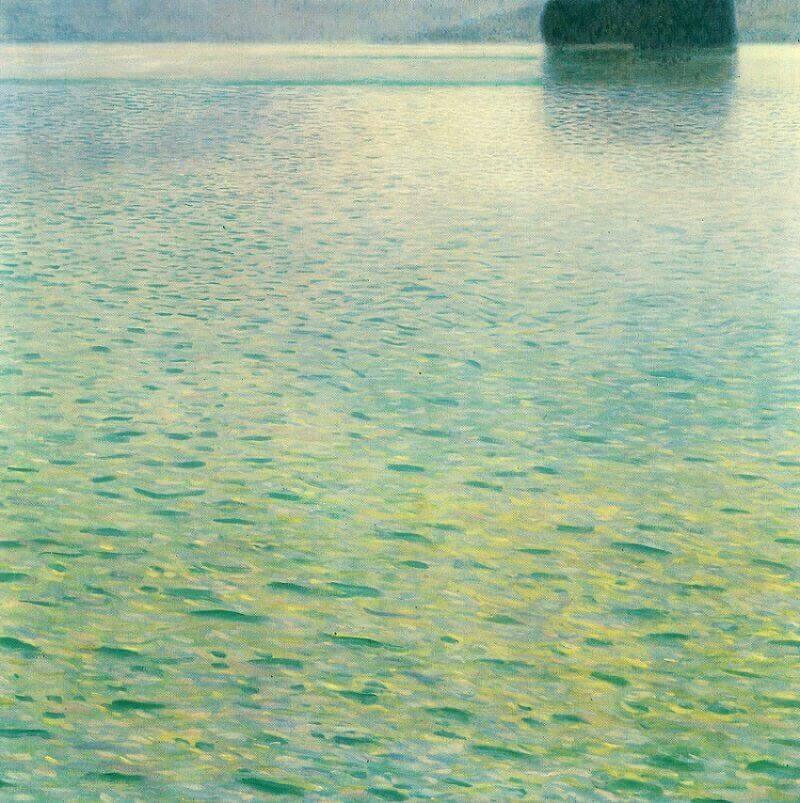 pintura Isla En El Attersee - Gustav Klimt