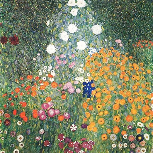 pintura Jardín De flores - Gustav Klimt