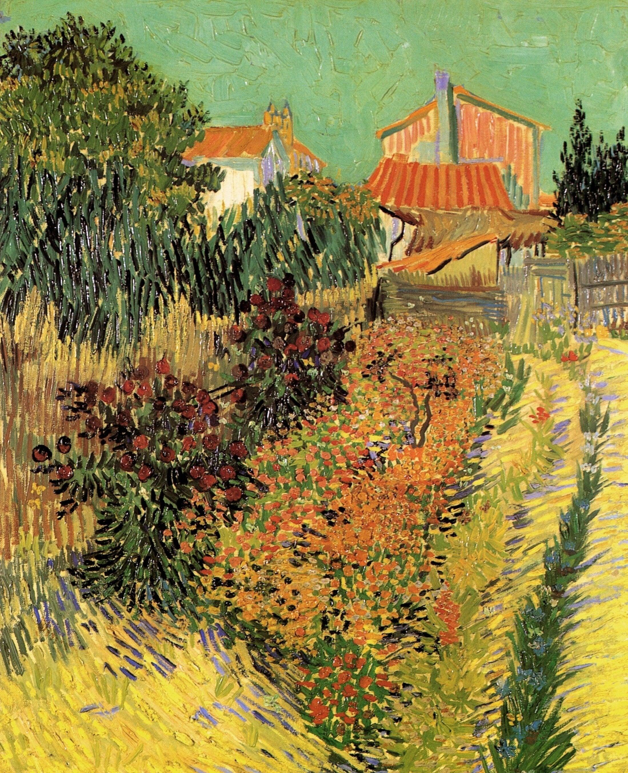 pintura Jardín Detrás De Una Casa - Vincent Van Gogh