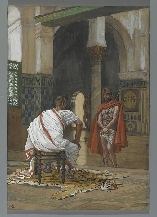 pintura Jesús Ante, Pilato Segunda Entrevista - James Tissot
