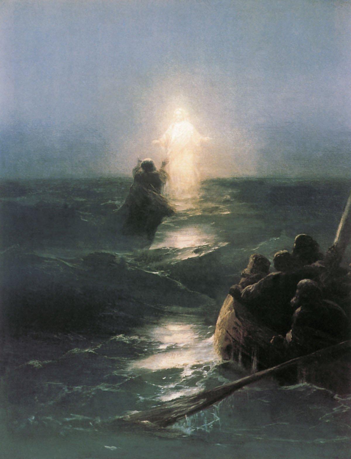 pintura Jesús Camina Sobre El Agua - Ivan Aivazovsky