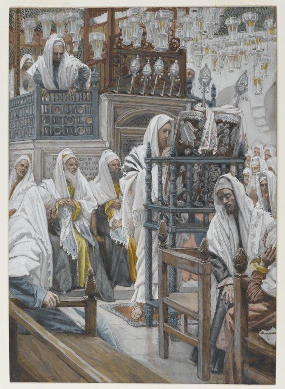 pintura Jesús Desenrolla El Libro En La Sinagoga - James Tissot