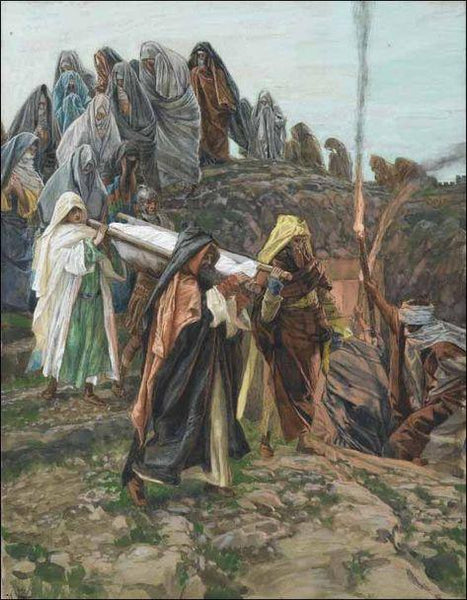 Reprodu o de Jesus levado ao t mulo James Tissot