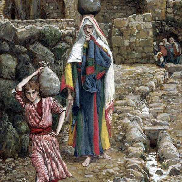 Jesus and His Mother at the Fountain