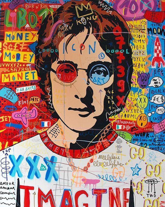pintura John Lennon - Grafiti