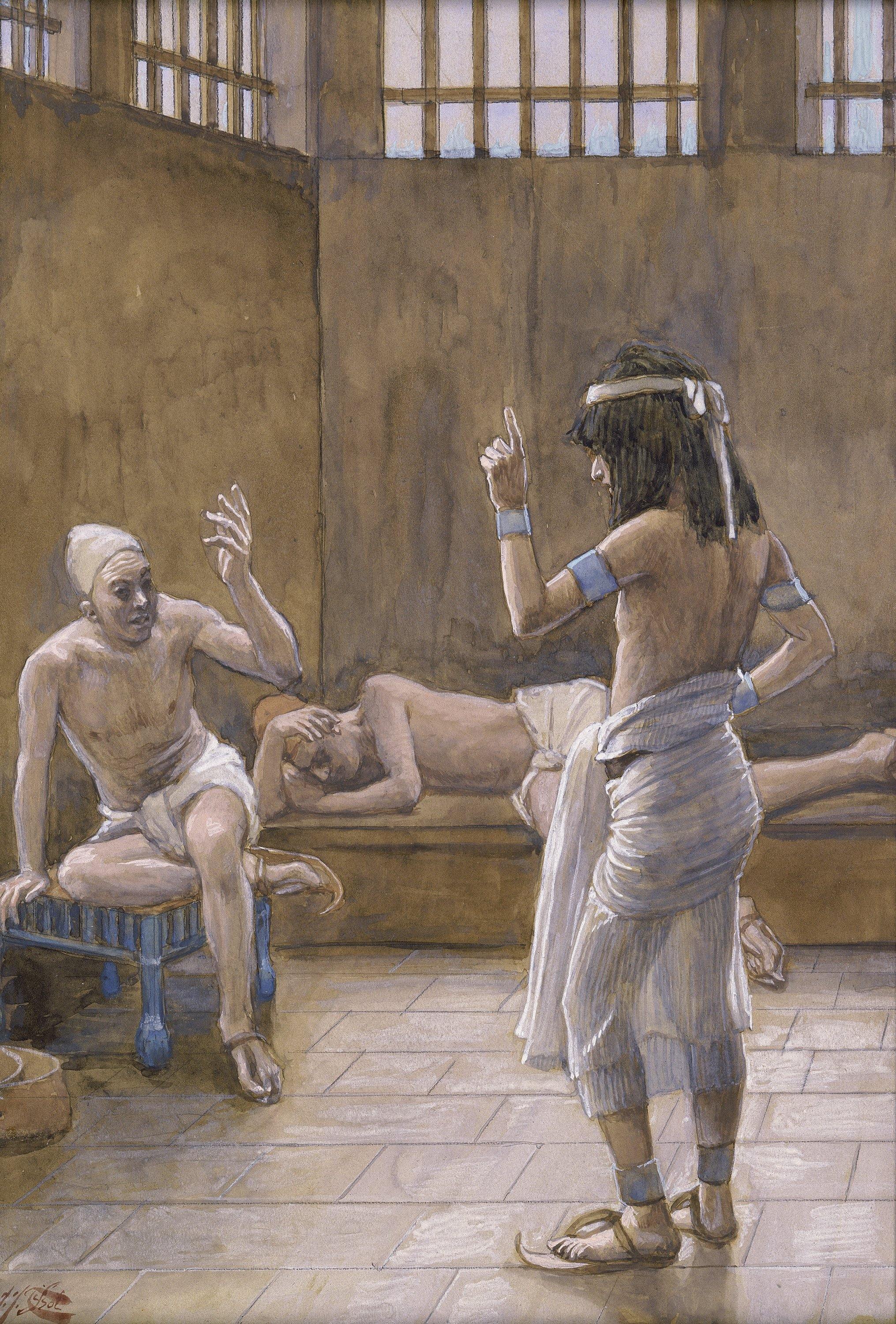 pintura Jose Interpreta Sueños Mientras Está En Prisión - James Tissot