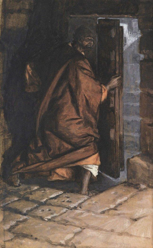 pintura Judas Deja El Cenáculo - James Tissot
