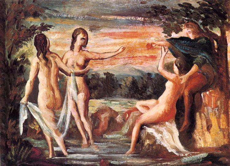 pintura Juicio De París - Paul Cezanne