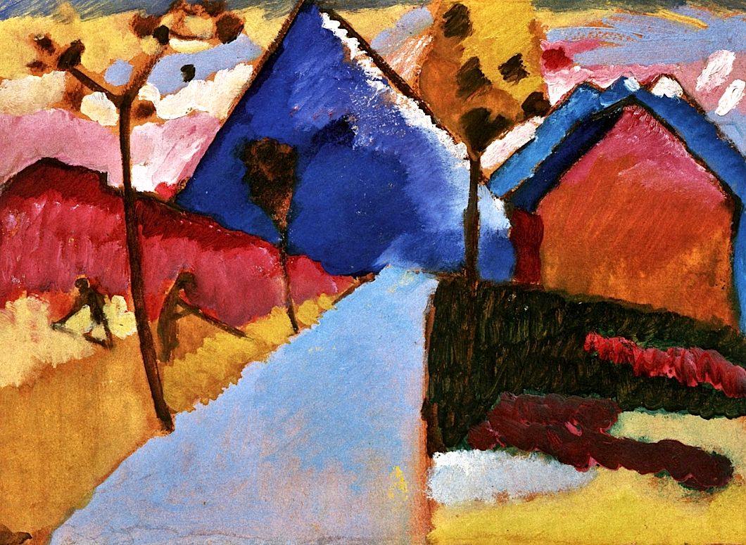 pintura Kochel, Camino Recto - Wassily Kandinsky
