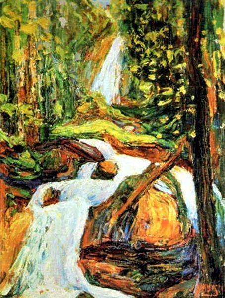 pintura Kochel, Cascada I - Wassily Kandinsky