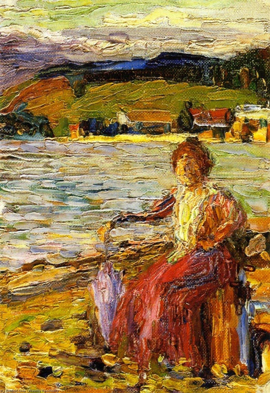 pintura Kochel, Dama Sentada Junto A Un Lago - Wassily Kandinsky