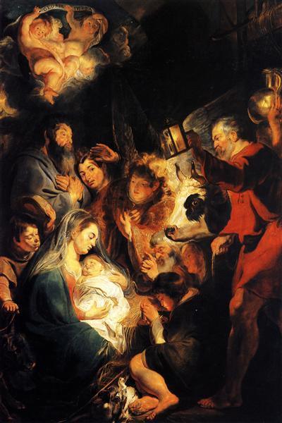 pintura La Adoración De Los Pastores - Jacob Jordaens