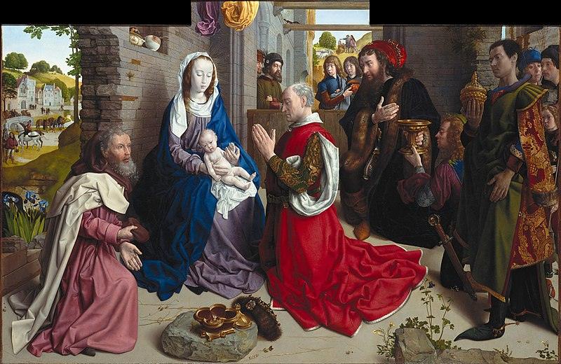 pintura La Adoración de Los Reyes (Retablo de Monteforte) - Hugo Van Der Goes