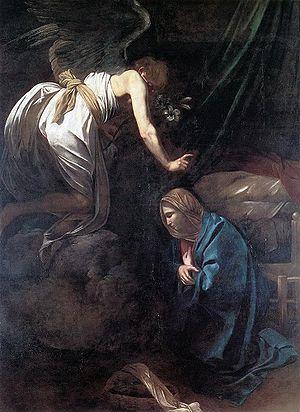 pintura La Anunciación - Caravaggio