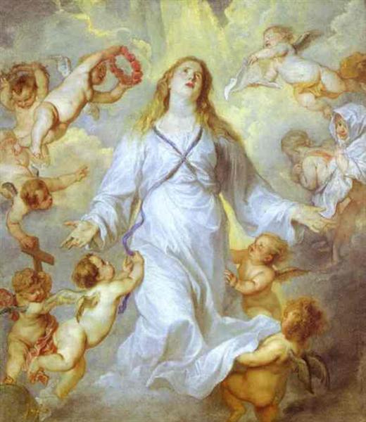 pintura La Asunción De La Virgen - Anthony Van Dyck