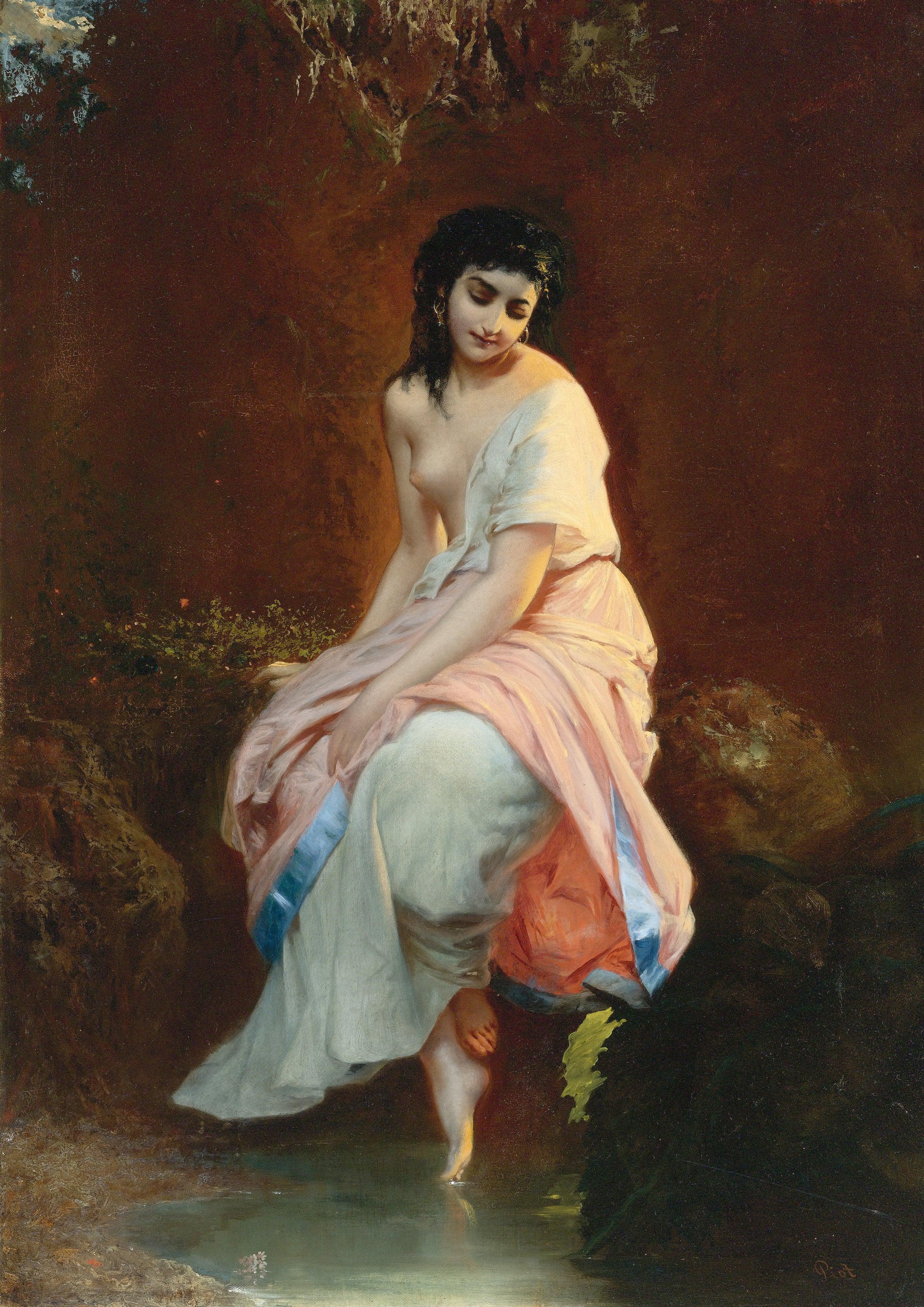 pintura La Bañista - Etienne Adolphe Piot