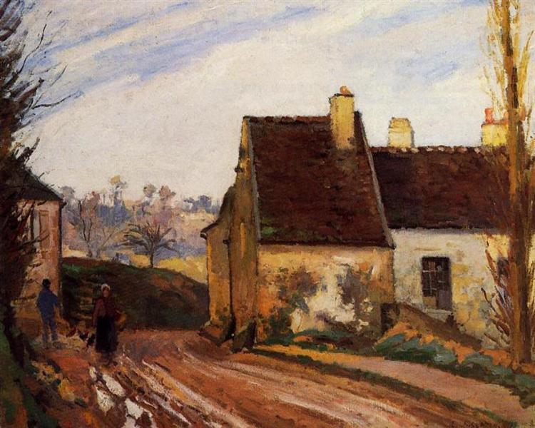 pintura La Cabaña Destartalada Cerca De Osny - Camille Pissarro
