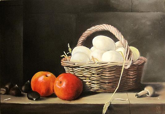 pintura La Canasta De Huevos - Lubin Baugin