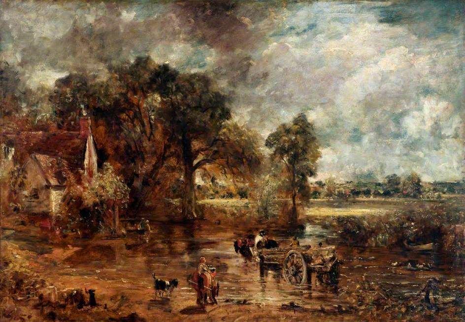 pintura La Carreta De Heno, Estudio A Gran Escala - John Constable