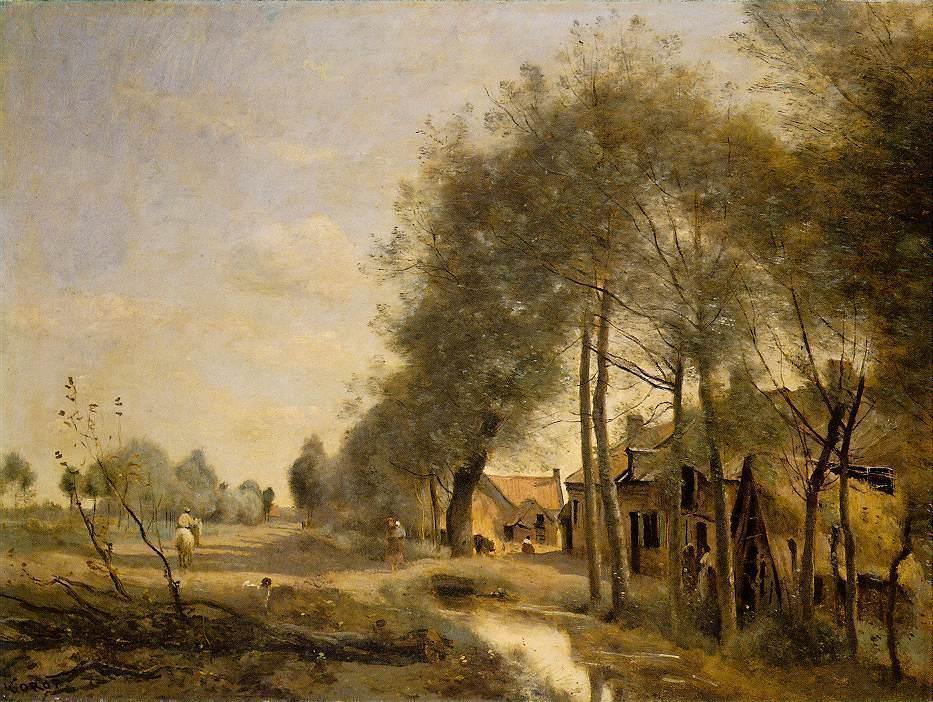 pintura La Carretera Sin Le Noble Cerca De Douai - Jean-Baptiste-Camille Corot