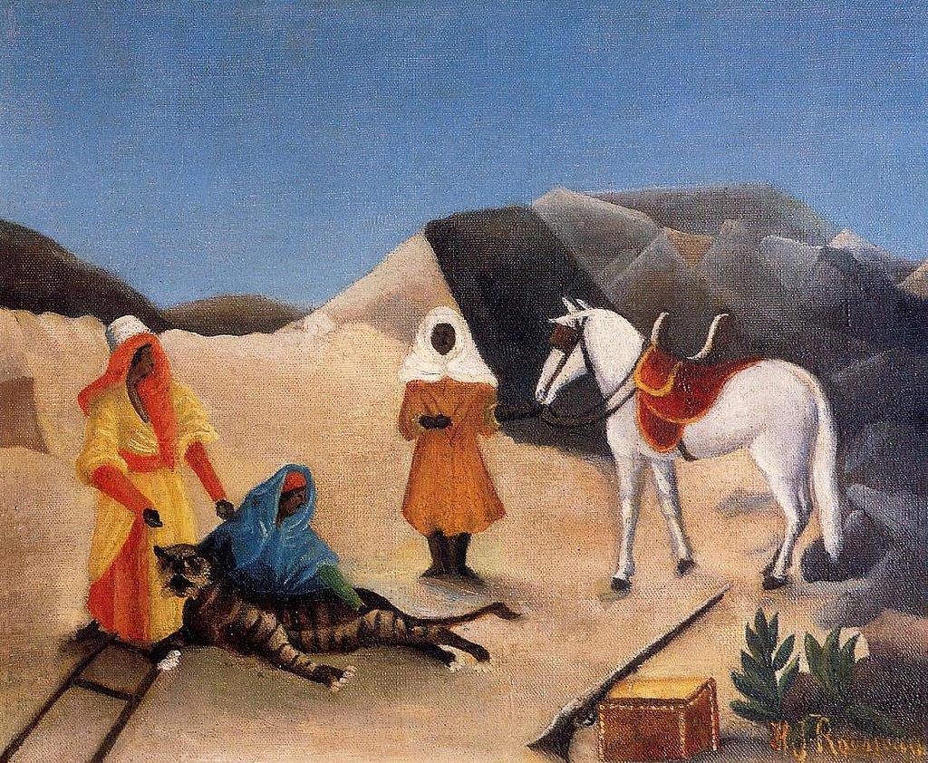 pintura La Caza Del Tigre - Henri Rousseau
