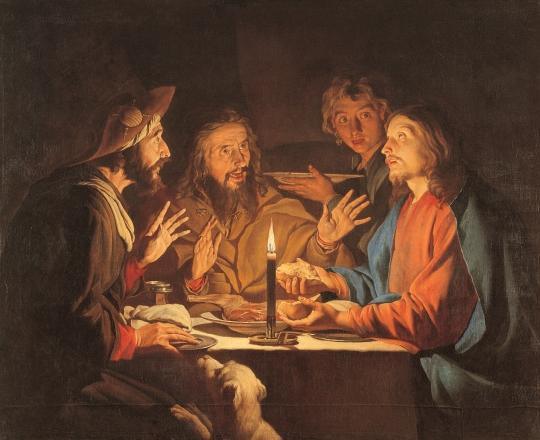 pintura La Cena En Emaús - Matthias Stom