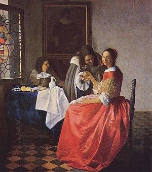 pintura La Chica Con Una Copa De Vino - Johannes Vermeer