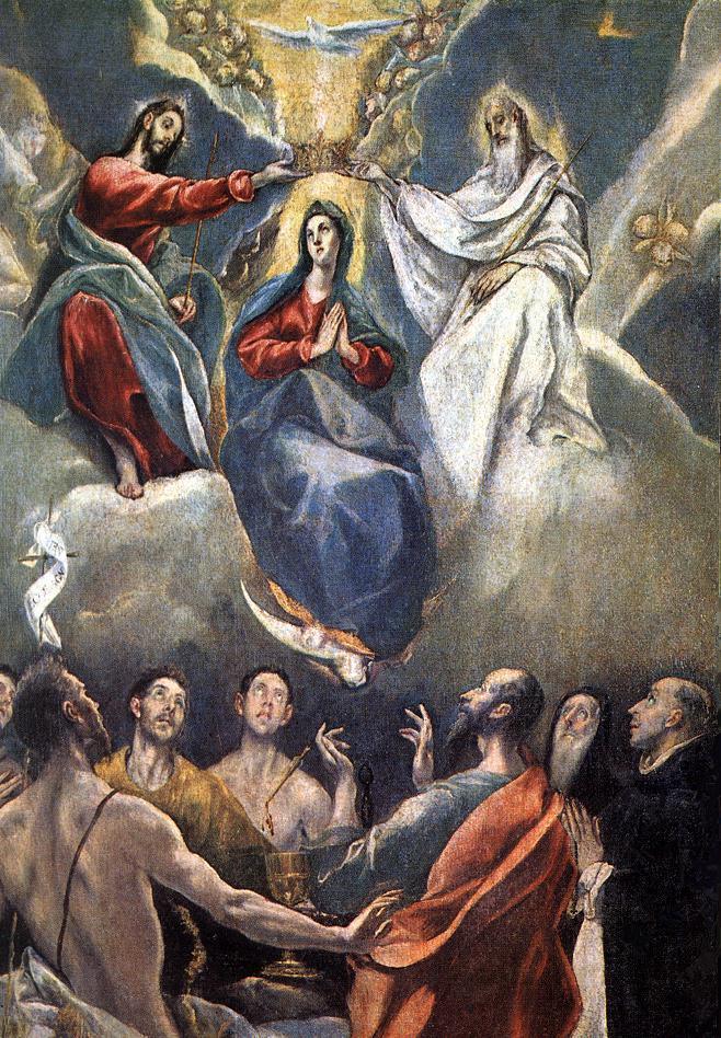 pintura La Coronación De La Virgen - El Greco