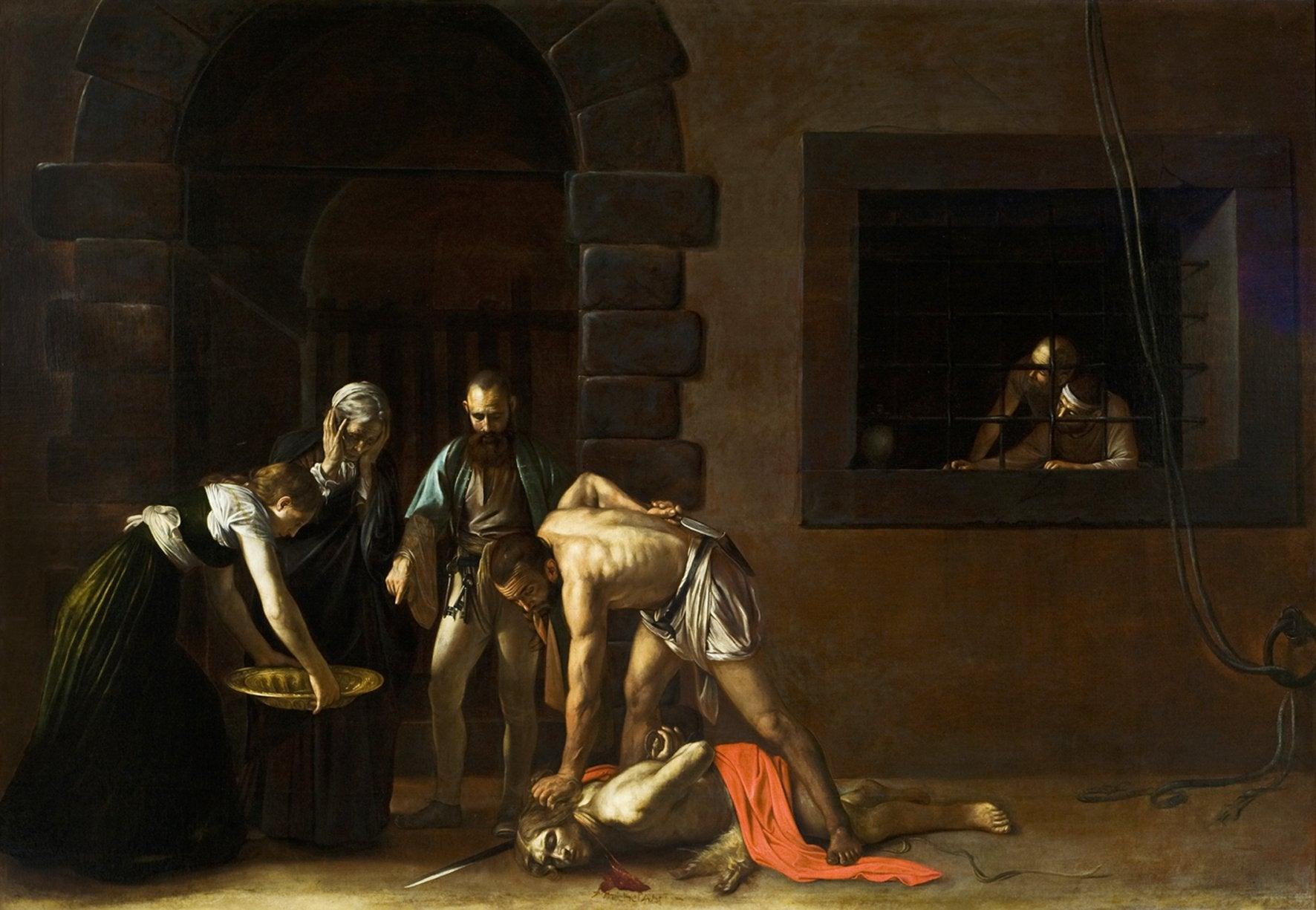 pintura La Decapitación De San Juan Bautista - Caravaggio