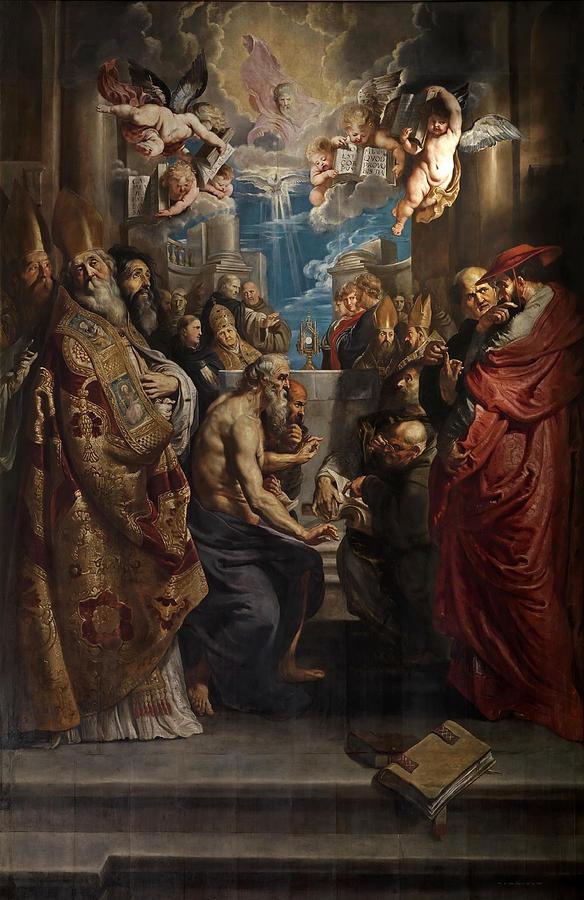 pintura La Disputa Del Santo Sacramento - Peter Paul Rubens