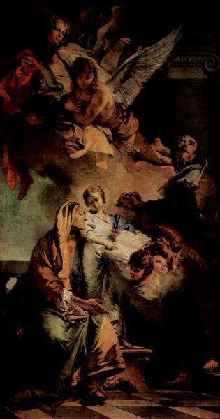 pintura La Educación De La Virgen - Giovanni Battista Tiepolo