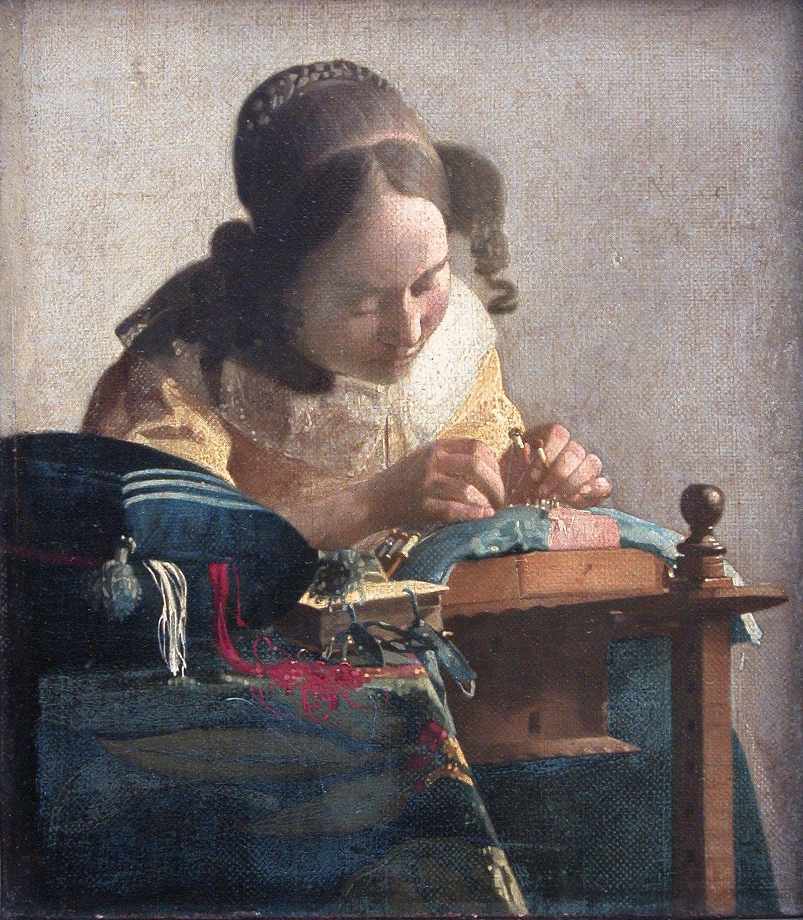pintura La Encajera - Johannes Vermeer