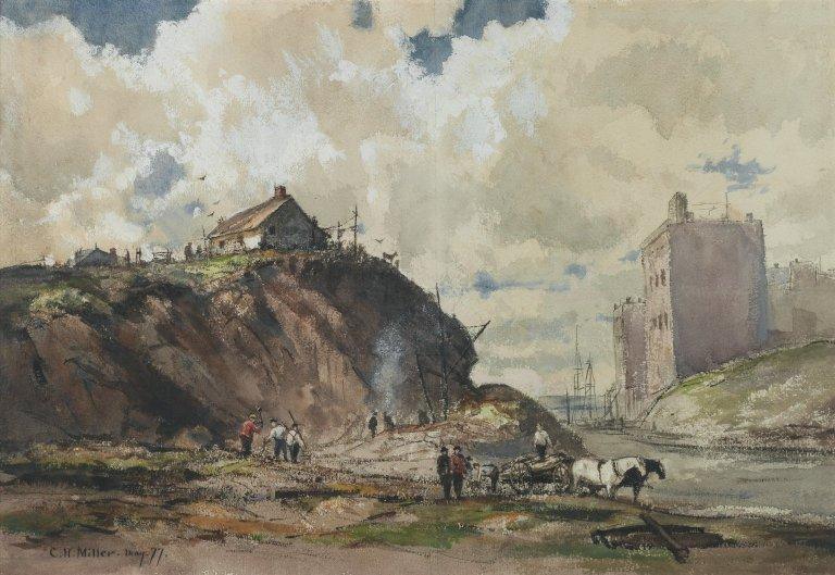 pintura La Forma En Que Se Construye La Ciudad - Charles Henry Miller