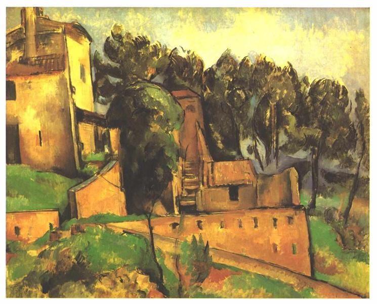 pintura La Granja De Bellevue - Paul Cezanne
