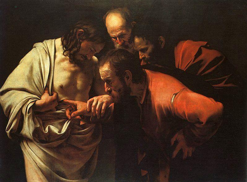 pintura La Incredulidad De Santo Tomás - Caravaggio