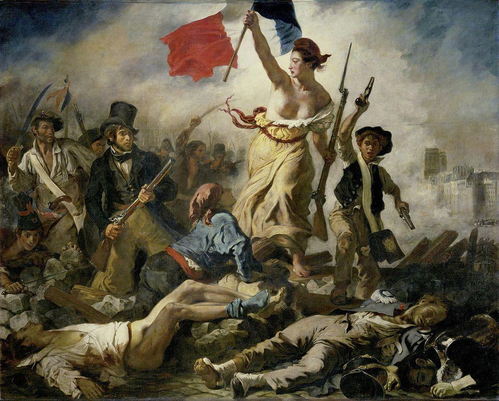 pintura La Libertad Guiando Al Pueblo - Eugéne Delacroix