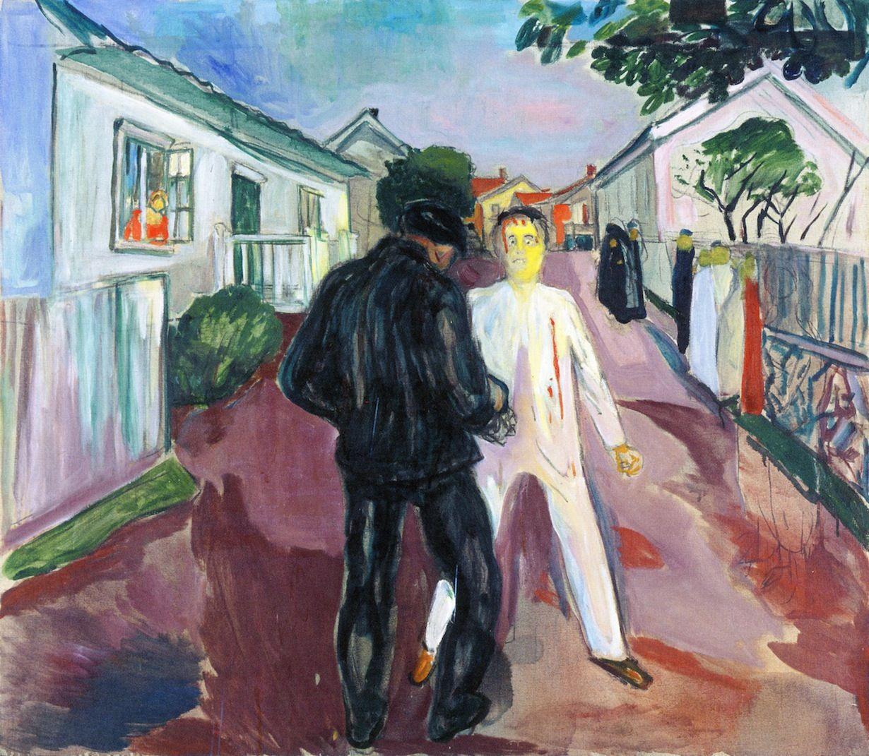 pintura La Lucha - Edvard Munch