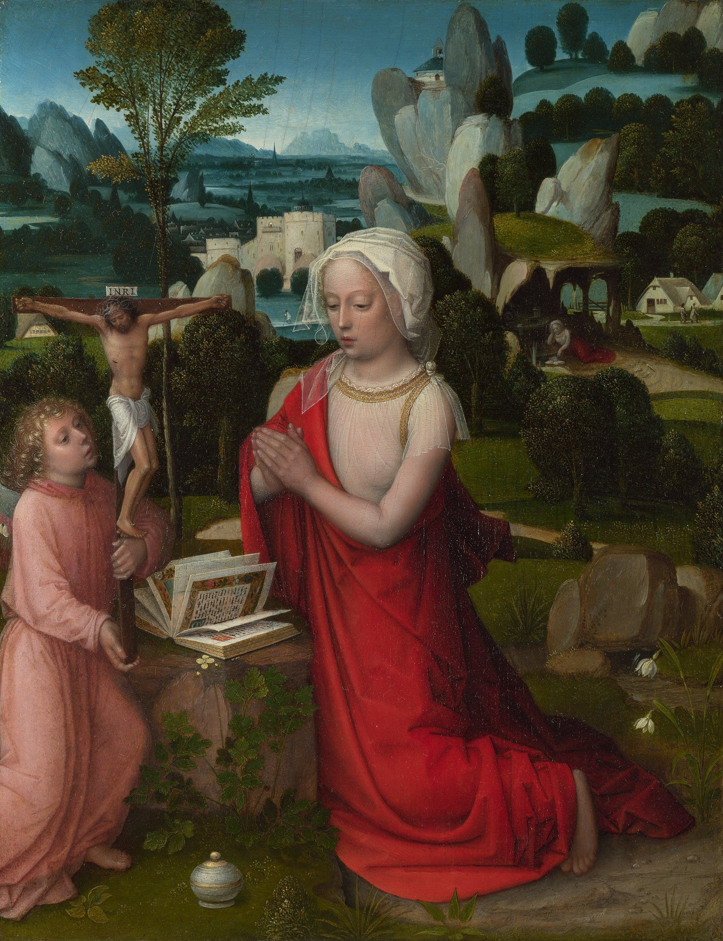 pintura La Magdalena En Un Paisaje - Albert Cornelis