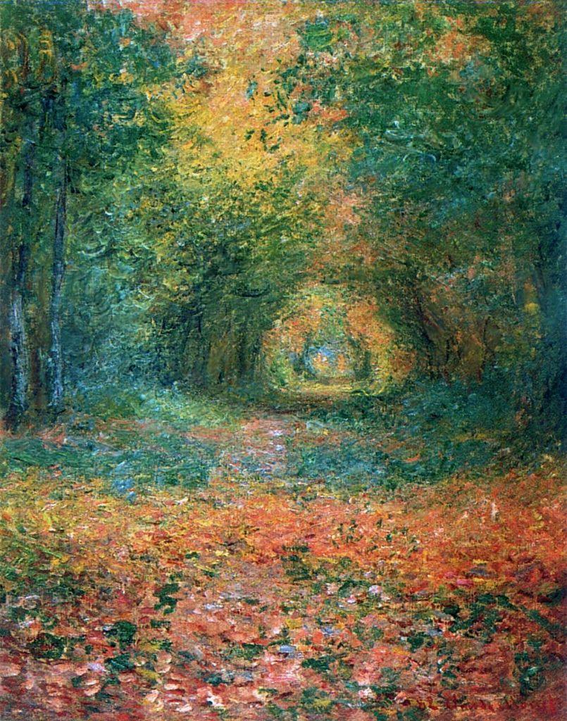 pintura La Maleza En El Bosque De Saint Germain - Claude Monet