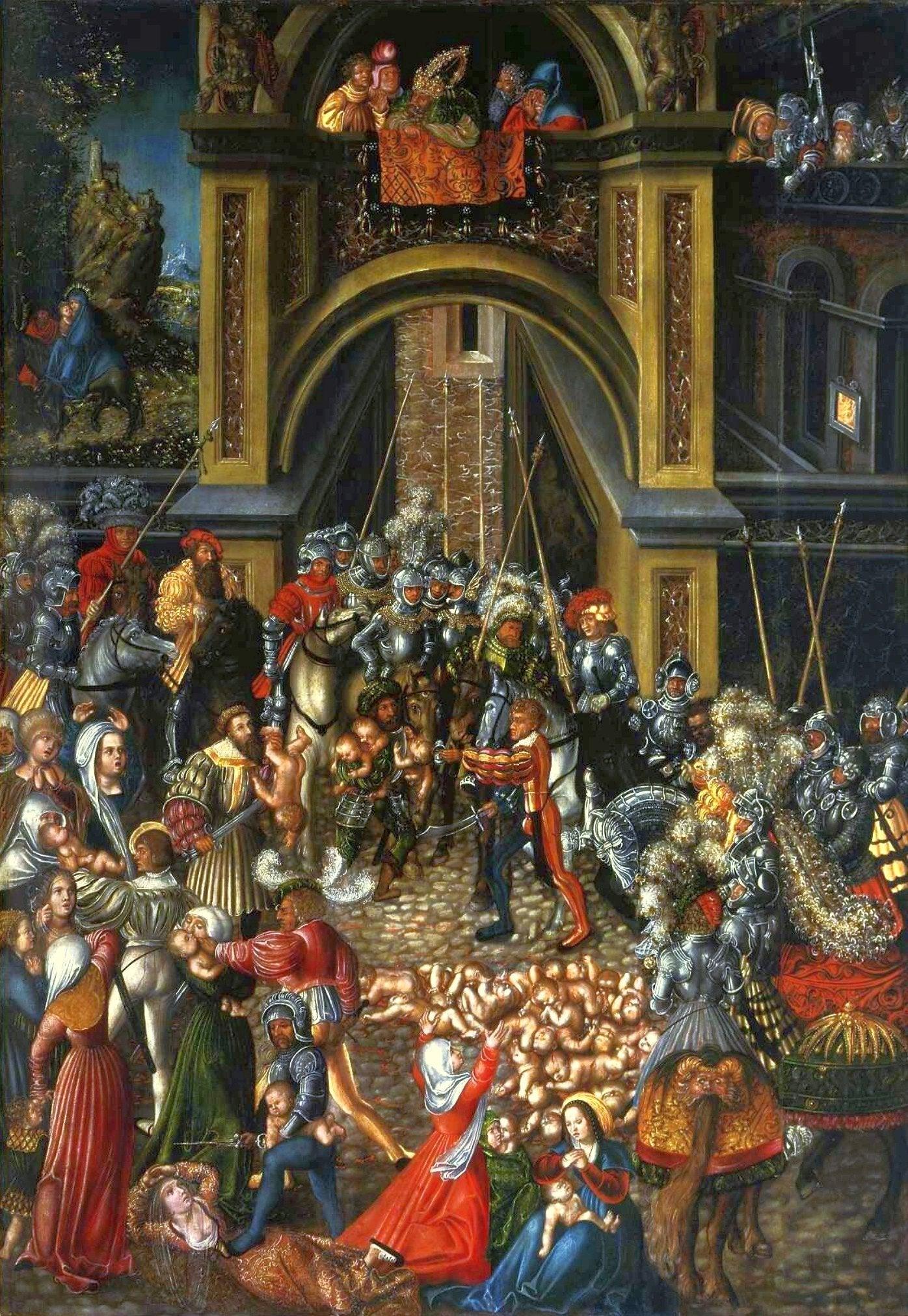 pintura La Masacre De Los Inocentes - Lucas Cranach El Viejo
