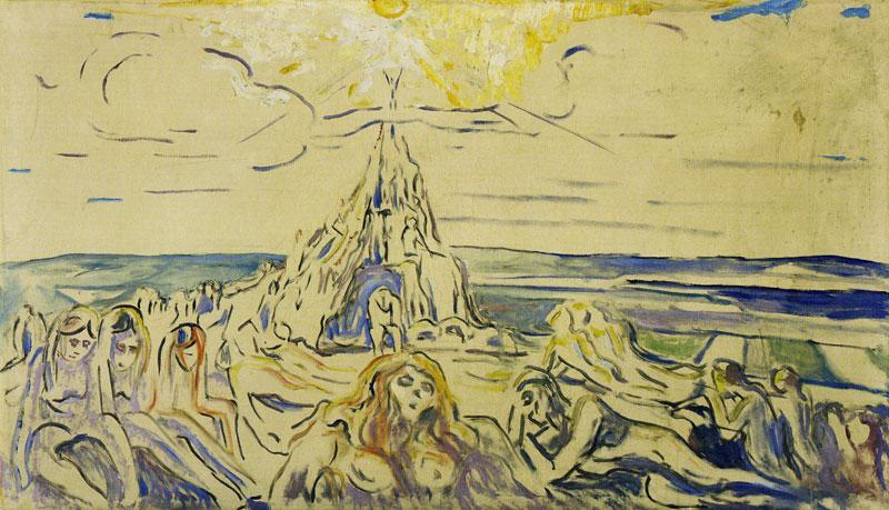 pintura La Montaña Humana - Edvard Munch
